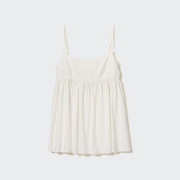 Uniqlo Off-white Linen Blend Camisole Xs - Picture 1 of 3